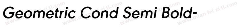 Geometric Cond Semi Bold字体转换